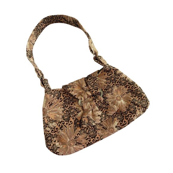 Dana Herbert New Handcrafted Cottagecore Floral Tapestry Shoulder Bag Boho Chic - Picture 3 of 13